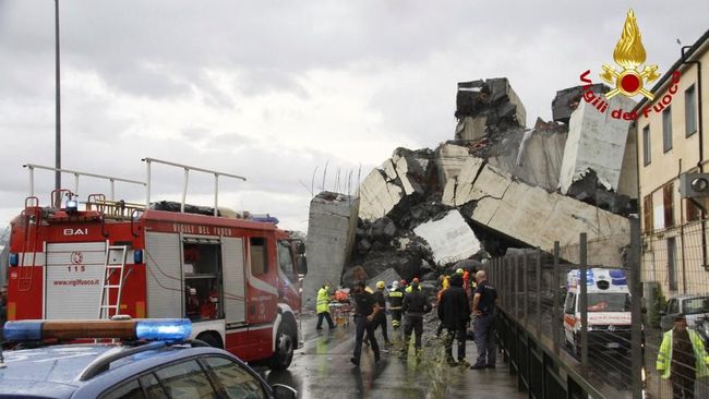 Jembatan Tol Genoa Runtuh, Tak Ada Laporan WNI Jadi Korban Duta Besar RI untuk Italia Esti Andayani menyatakan tak ada laporan warga Indonesia yang menjadi korban dalam insiden jembatan jalan tol runtuh di Genoa.