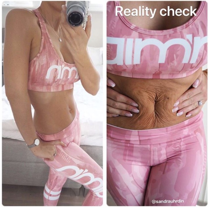 <p>Perut yang tak lagi mulus bukan nggak mungkin hadir setelah seorang wanita punya anak. Apakah Bunda mengalaminya juga? (Foto: Instagram @sandrauhrdin)</p>