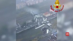VIDEO: Jembatan Genoa Ambruk, Puluhan Orang Tewas