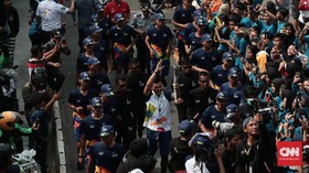 Dishub Tutup Jalan saat Kirab Obor Asian Games di Jakut