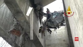 VIDEO: Penyelamatan Dramatis Korban Jembatan Tol Runtuh Genoa