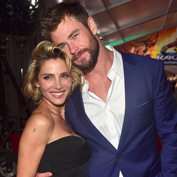 <p>Elsa selalu menyempatkan diri mendampingi suaminya. Termasuk saat rilis film terbaru yang dibintangi Chris. (Foto: Instagram/ @chrishemsworth)</p>