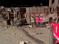 Bus Kramat Jati Terguling di Cicalengka, 2 Orang Tewas