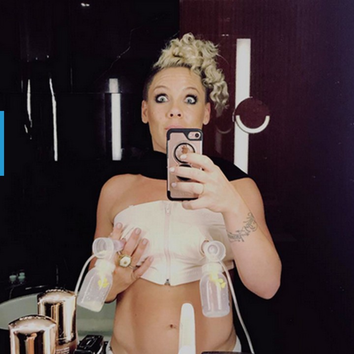 <p>Di sela-sela waktunya tampil menyanyi, ibu dua anak, Pink, sebisa mungkin menyisihkan waktu untuk memerah ASI.  (Foto: Instagram/ @pink)</p>