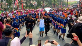 VIDEO: Kirab Obor Lanjutan Asian Games di DKI Jakarta
