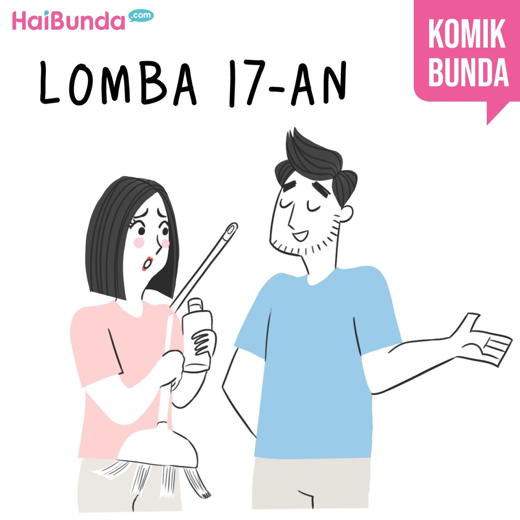 Begini keseruan keluarga bunda di komik ini saat lomba 17 Agustus. Di keluarga Bunda, gimana keseruan lomba 17-an? Cerita di kolom komentar yuk.