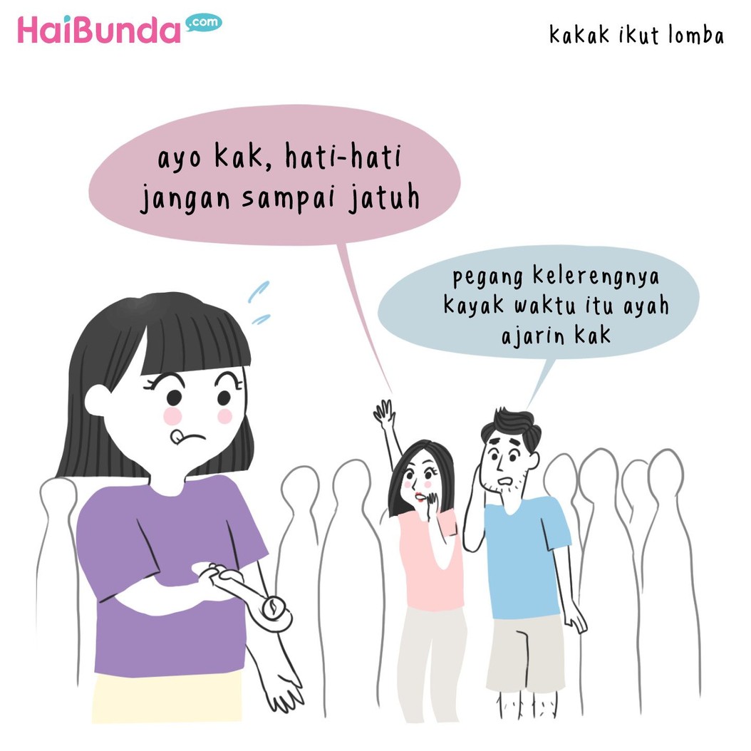 Begini keseruan keluarga bunda di komik ini saat lomba 17 Agustus. Di keluarga Bunda, gimana keseruan lomba 17-an? Cerita di kolom komentar yuk.