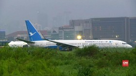 VIDEO: Maskapai China Tergelincir di Manila