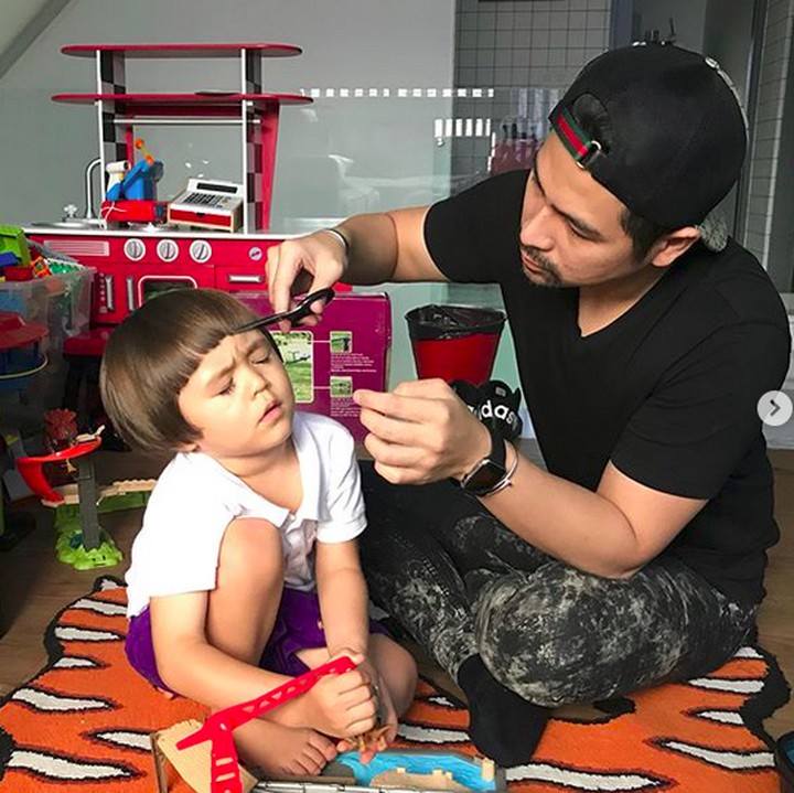 <p>Bahkan Eric bisa dibilang hairstylish-nya El nih. Hi-hi-hi. (Foto: Instagram/ @ericbanaiskandar)  </p>