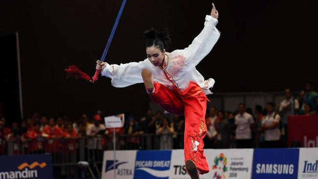 Lindswell Kwok mengakui ada rasa takut dalam dirinya saat tampil dalam perburuan medali emas wushu di Asian Games 2018.