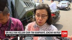 Sri Mulyani Keluar dari Tim Kampanye Jokowi-Ma'ruf