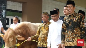 Silaturahmi ke Muhammadiyah, Jokowi Serahkan Dua Ekor Sapi