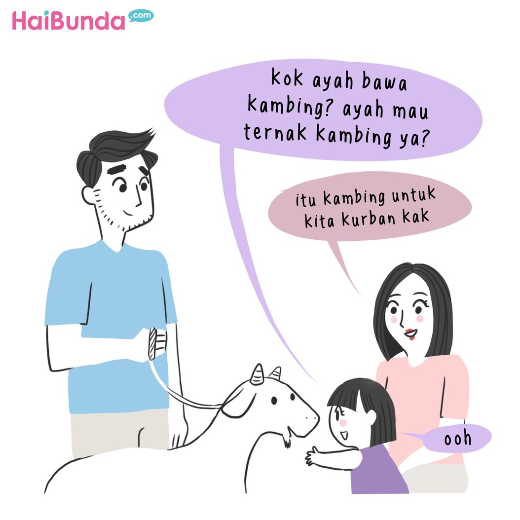 Ini dia cerita seru keluarga bunda di komik ini saat Idul Adha. Cerita Idul Adha di keluarga Bunda seperti apa? Share yuk di komentar.