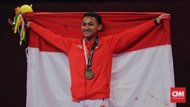 Tim Indonesia menambah perolehan medali emas SEA Games 2023 melalui Ahmad Zigi Zaresta Yuda dari cabang karate nomor kata individu putra, Sabtu (6/5).
