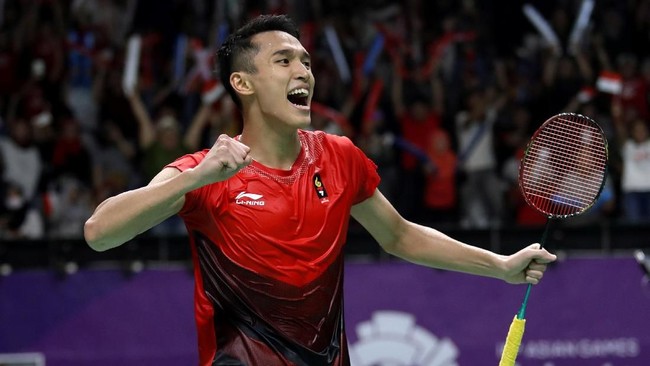 Jonatan Christie melaju ke babak 16 besar Kejuaraan Dunia Bulutangkis 2019 usai mengalahkan Heo Kwang Hee dua gim langsung 21-14, 21-17, Selasa (20/8).