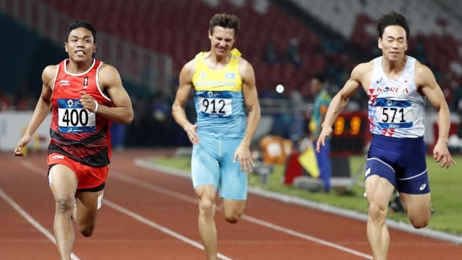 Lalu Muhammad Zohri lebih banyak menangis setelah berhasil memastikan lolos ke Olimpiade Tokyo 2020 di Seiko Golden Grand Prix 2019.