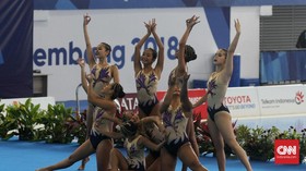 FOTO: Pesona Tim Renang Artistik Indonesia di Asian Games
