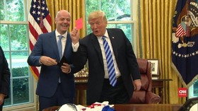 VIDEO: Terima Presiden FIFA, Trump Sambut Piala Dunia 2026