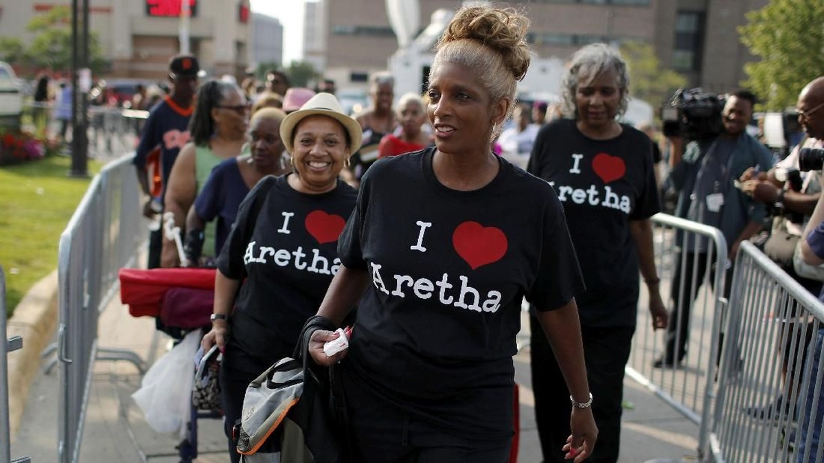FOTO: Air Mata Terakhir untuk Aretha Franklin