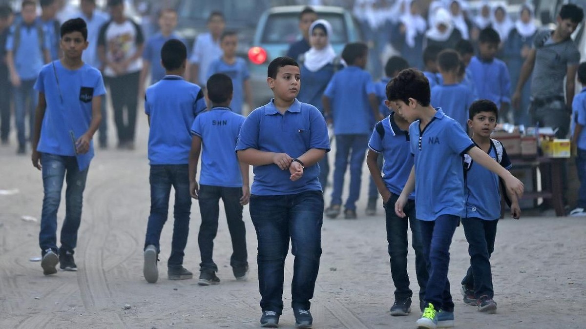 FOTO: Menggantung Asa Anak Palestina di Sekolah Bantuan PBB