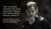 Politik Kesejukan dalam Pelukan Jokowi-Prabowo Dalam momen seusai pengalungan medali emas atlet pencak silat, Jokowi dan Prabowo dipeluk bersama Hanifan Yudani Kusumah yang menurunkan tensi politik.