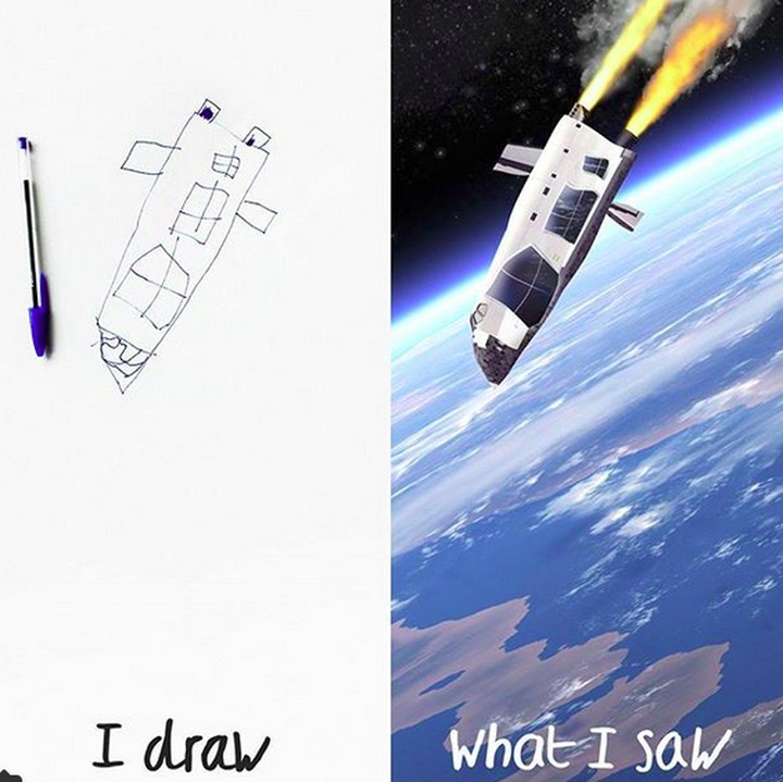 <p>Mungkin seperti inilah wujud roket buatan Dom dan Al. (Foto: Instagram/ @thingsihavedrawn)  </p>