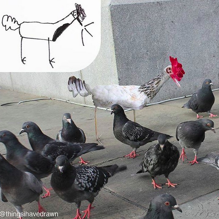 <p>Gimana ayam yang satu ini menurut Bunda? (Foto: Instagram/ @thingsihavedrawn)  </p>