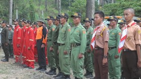 Ratusan Personil Gabungan Lakukan Apel Siaga Kebakaran Hutan