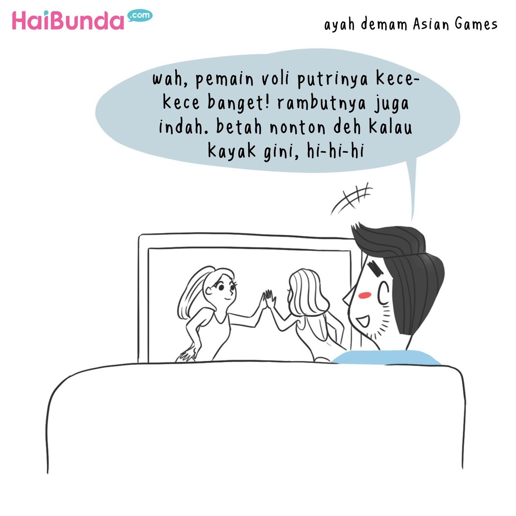 Keluarga bunda di komik ini 'demam' Asian Games 2018 lho. Apakah keluarga Bunda juga mengalaminya? Share yuk di kolom komentar.