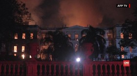 VIDEO: Museum Tertua di Brasil Hangus Terbakar