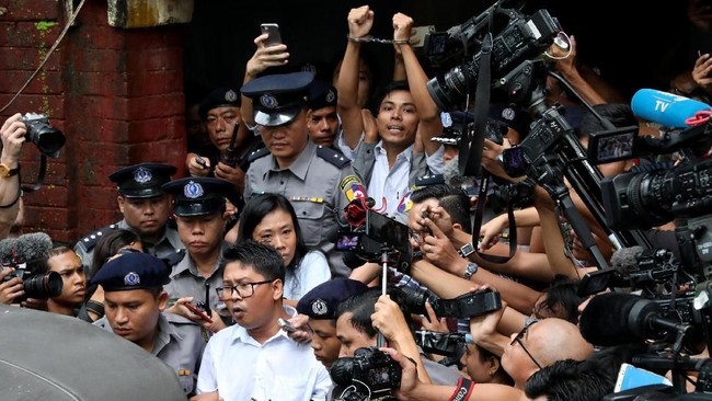 Dua wartawan Reuters di Myanmar, Wa Lone dan Kyaw Soe Oo mengajukan banding atas vonis 7 tahun penjara oleh pengadilan.