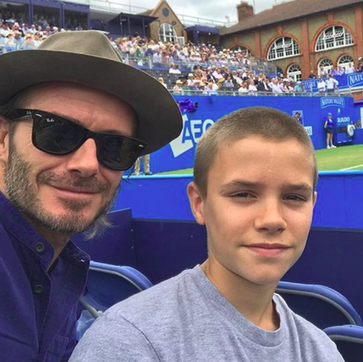 <p>Ayah David pun bisa jadi teman Romeo menyaksikan pertandingan olahraga. (Foto: Instagram/ @davidbeckham)</p>