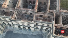 VIDEO: Fosil Purba Jadi Korban Kebakaran Museum Brasil