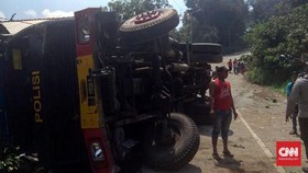 Istana Sebut Truk Brimob Kecelakaan Bukan Saat Kawal Jokowi