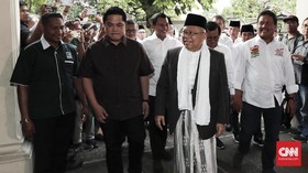 Ma'ruf Amin Rapat Perdana dengan Tim Kampanye Jokowi