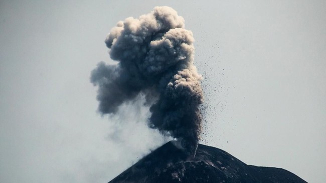Pusat Vulkanologi dan Mitigasi Bencana Geologi (PVMBG) melaporkan telah terjadi erupsi di Gunung Anak Krakatau pukul 05.19 WIB, Kamis (11/5).