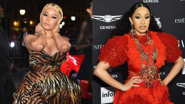Sejumlah video dan foto menunjukkan Cardi B terlibat dalam perkelahian dengan Nicki Minaj di sebuah acara mode di New York City, Jumat (7/9) malam.