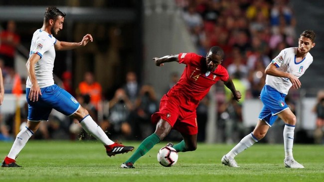 Timnas Portugal berhasil unggul 1-0 atas timnas Italia pada pertandingan UEFA National League di Stadion Jose Alvalade, Portugal.
