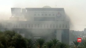 VIDEO: Terror Ledakan di Gedung NOC Libya