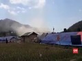 VIDEO: Angin Kencang Terpa Korban Gempa Lombok