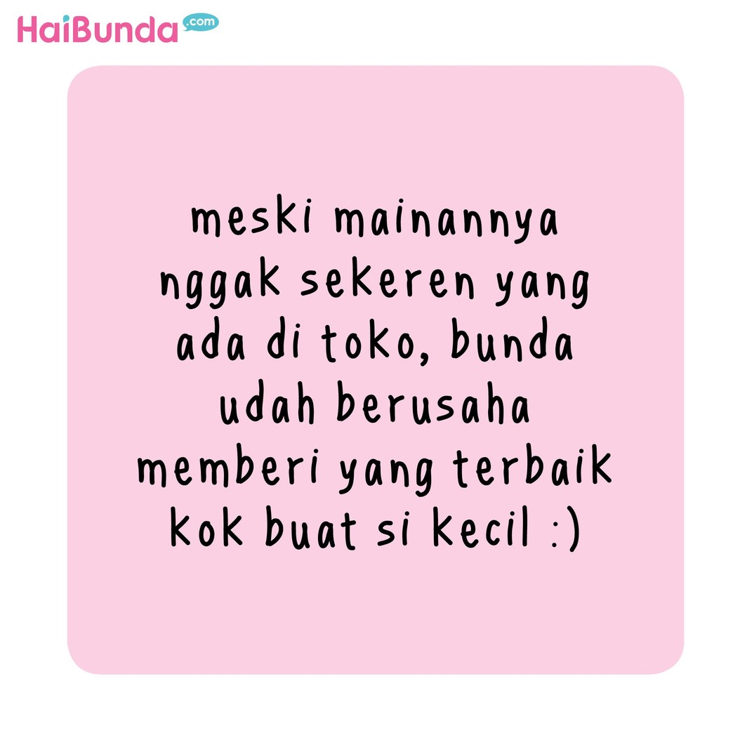 Ada cerita saat Bunda di komik ini bikin mainan DIY buat kakak. Hmm, Bunda juga punya cerita menarik saat membuatkan mainan buat anak? Share yuk.