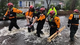 Banjir Akibat Badai Florence di AS, 900 Orang Diselamatkan