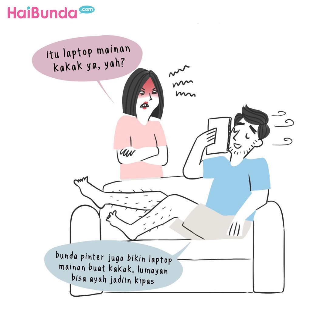 Ada cerita saat Bunda di komik ini bikin mainan DIY buat kakak. Hmm, Bunda juga punya cerita menarik saat membuatkan mainan buat anak? Share yuk.