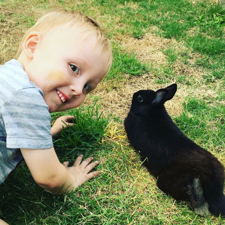 <p>Pose anak laki-laki ini saat bersama kelinci kesayangannya bikin gemas. (Foto: Instagram/gemstatts)  </p>