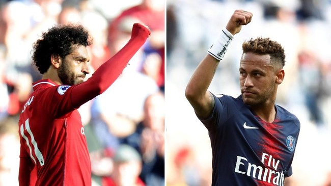 Dua penyerang modern hebat Eropa Mohamed Salah dan Neymar akan berduel pada pertandingan Grup C Liga Champions Liverpool vs Paris Saint-Germain.