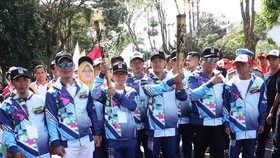 Serunya Kirab Obor Para Asian Games 2018 di Bali