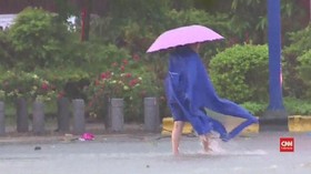 VIDEO: Warga China Takut Keluar Rumah Akibat Topan Mangkhut