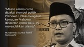 Suara 2 Kubu Soal 'Deal Politik' Prabowo di Ijtimak Ulama II Prabowo Subianto atas nama dirinya dan Sandiaga Uno meneken Pakta Integritas di Ijtima Ulama II yang digelar GNPF. Ada 17 poin di dalamnya yang mereka sepakati.