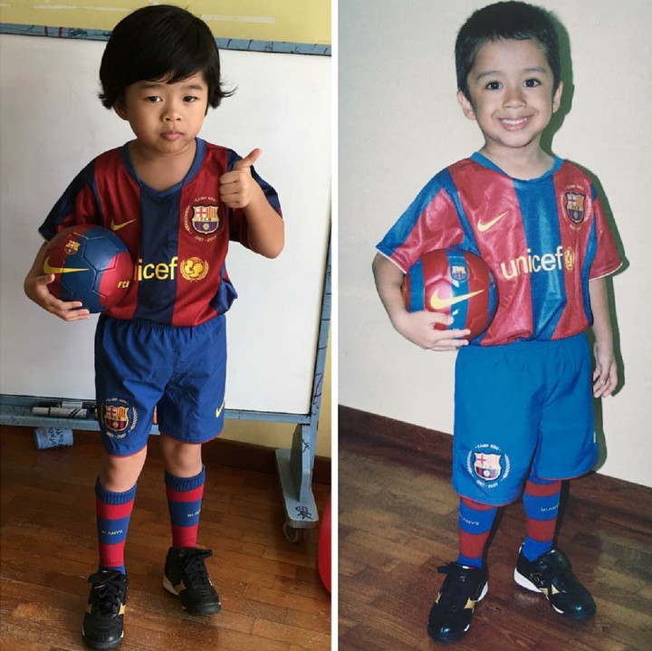 <p>Gimana penampilanku dengan jersey Barca? Tambah kece kan, Bun? (Foto: Instagram/nornizarsharon)</p>