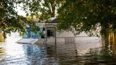 FOTO: Sisa Sapuan Badai Florence di Amerika Serikat Sepekan setelah Badai Florence menyapu Amerika Serikat, sebagian wilayah di pesisir negara itu masih tergenang air.
